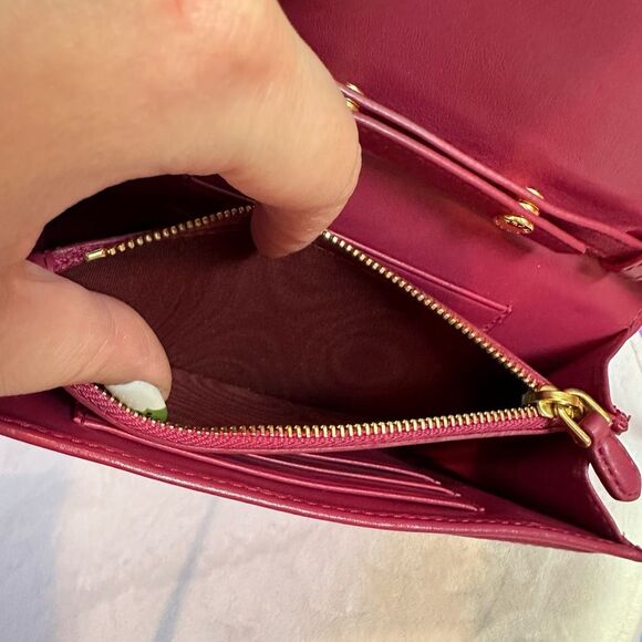 Prada Pink Tessuto Quilted Mini Crossbody Wallet Bag Ibisco - Picture 10 of 16
